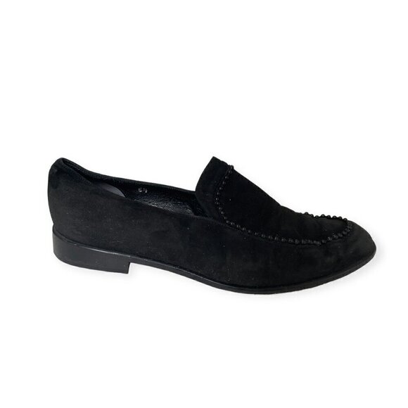 Vintage French Accessoire Diffusion Black suede loafer, Size 38.5EU, beads - Picture 3 of 13